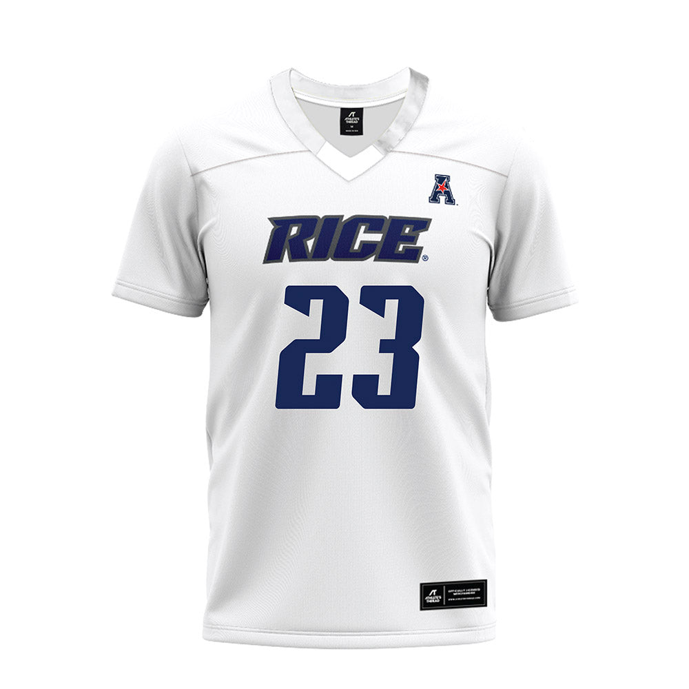 Rice - NCAA Football : Payton Matthews - White AAC Premium Football Jersey-0
