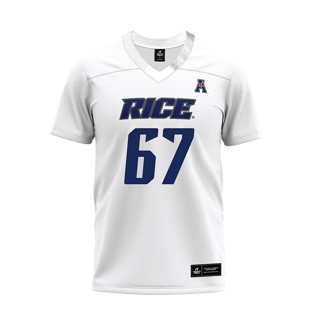 Rice - NCAA Football : Luke Needham - White AAC Premium Football Jersey-0