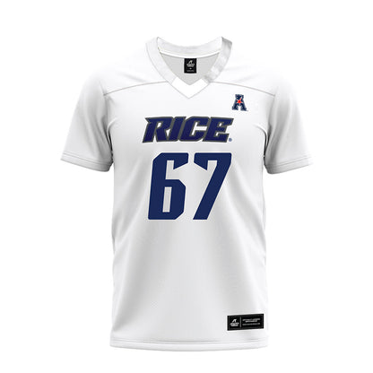 Rice - NCAA Football : Luke Needham - White AAC Premium Football Jersey-0