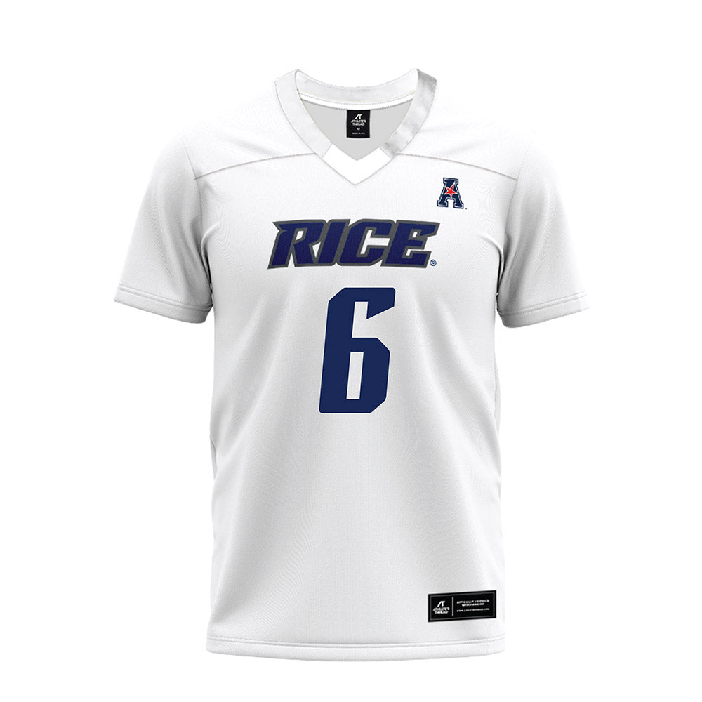 Rice - NCAA Football : Jo Chavez - White AAC Premium Football Jersey-0