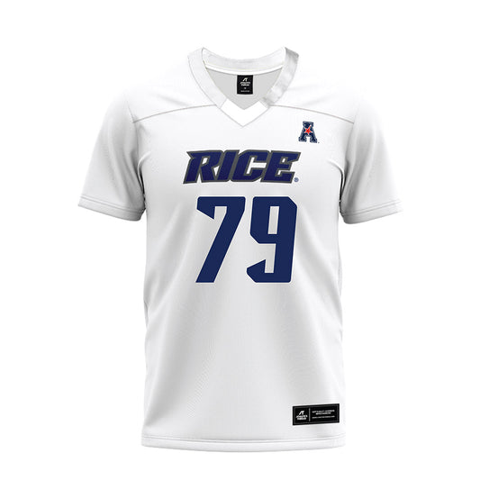 Rice - NCAA Football : Weston Kropp - White AAC Premium Football Jersey