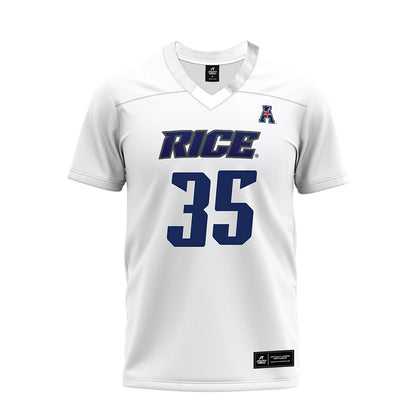 Rice - NCAA Football : Michael Amico - White AAC Premium Football Jersey