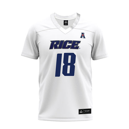 Rice - NCAA Football : Conor Hunt - White AAC Premium Football Jersey