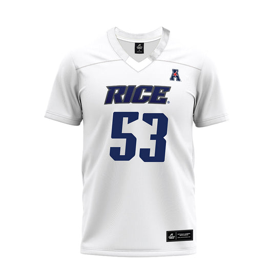 Rice - NCAA Football : Luke Miller - White AAC Premium Football Jersey-0