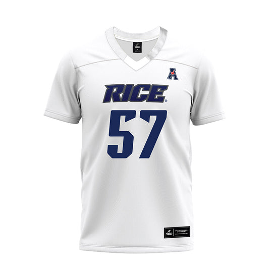 Rice - NCAA Football : Aquantis Clemmons - White AAC Premium Football Jersey-0