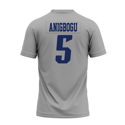 Rice - NCAA Football : Chike Anigbogu - Mid Grey AAC Premium Football Jersey