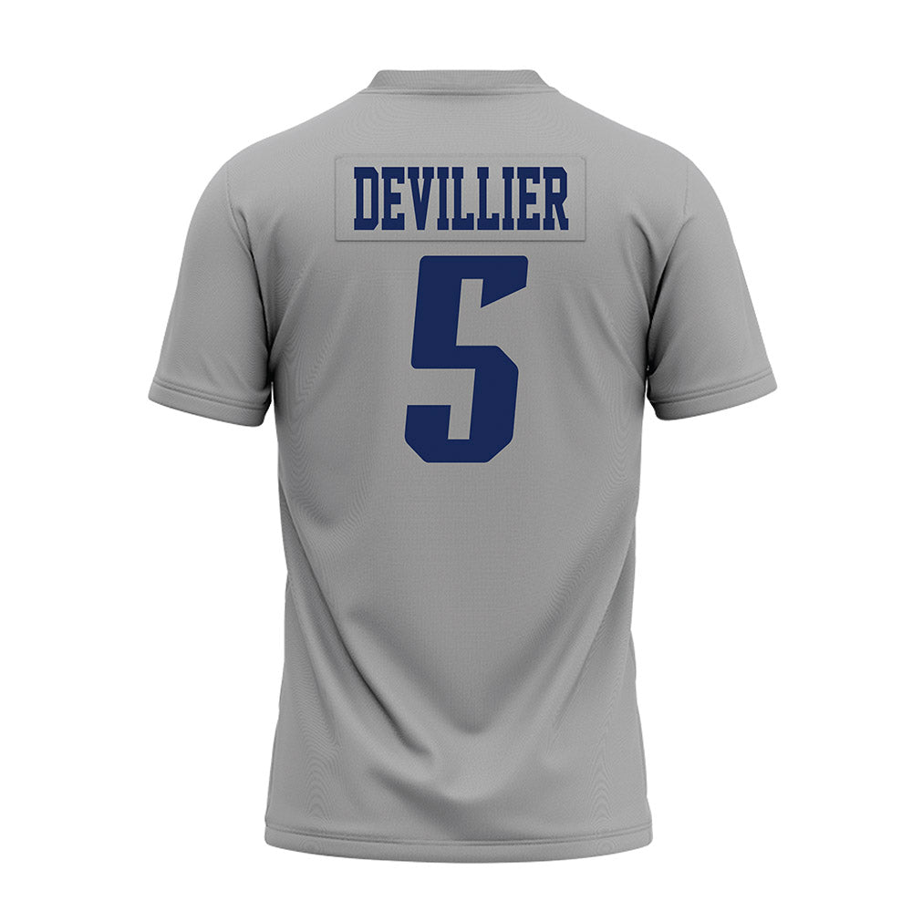 Rice - NCAA Football : Drew Devillier - Mid Grey AAC Premium Football Jersey-1