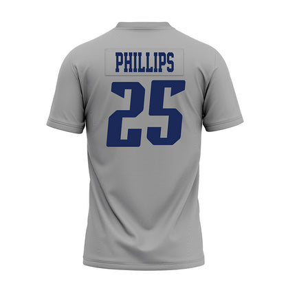 Rice - NCAA Football : Rhys Phillips - Mid Grey AAC Premium Football Jersey-1