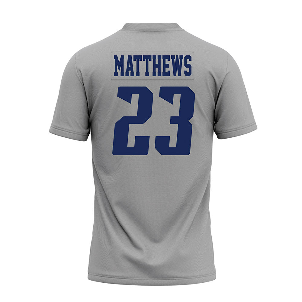 Rice - NCAA Football : Payton Matthews - Mid Grey AAC Premium Football Jersey-1