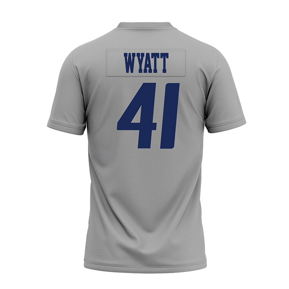 Rice - NCAA Football : Plae Wyatt - Mid Grey AAC Premium Football Jersey-1