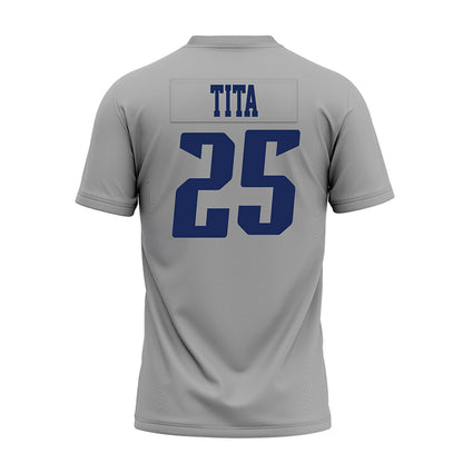 Rice - NCAA Football : Blaise Tita - Mid Grey AAC Premium Football Jersey-1