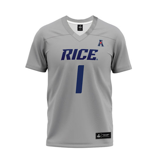 Rice - NCAA Football : Sean Fresch - Mid Grey AAC Premium Football Jersey