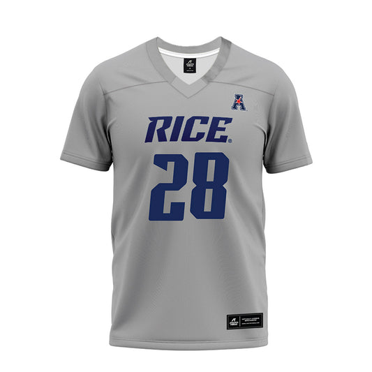 Rice - NCAA Football : Shepherd Bowling - Mid Grey AAC Premium Football Jersey