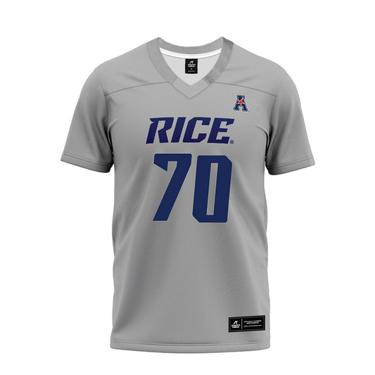 Rice - NCAA Football : Isaiah Gonzalez - Mid Grey AAC Premium Football Jersey