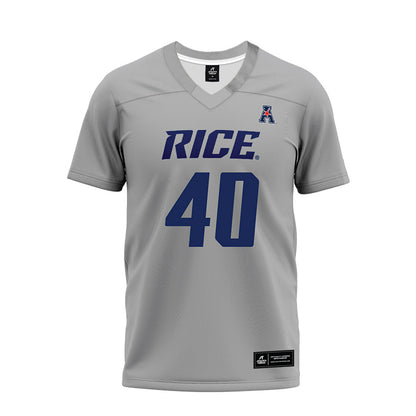 Rice - NCAA Football : Kenneth Seymour Jr - Mid Grey AAC Premium Football Jersey