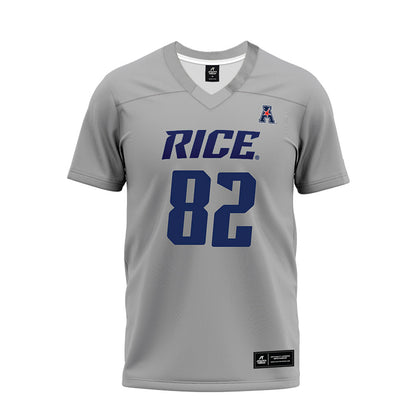 Rice - NCAA Football : Alexander Scherle - Mid Grey AAC Premium Football Jersey-0