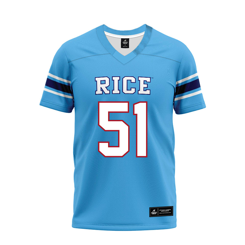 Rice - NCAA Football : Ethan Brougham - Premium Football Jersey