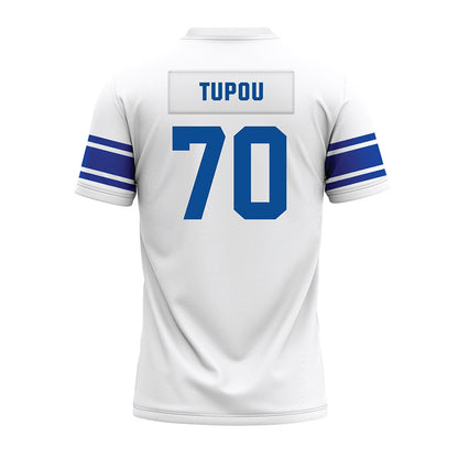 BYU - NCAA Football : Iki Tupou - White Premium Football Jersey-1
