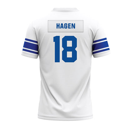 BYU - NCAA Football : Cody Hagen - White Premium Football Jersey