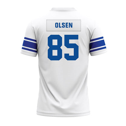 BYU - NCAA Football : Anthony Olsen - White Premium Football Jersey