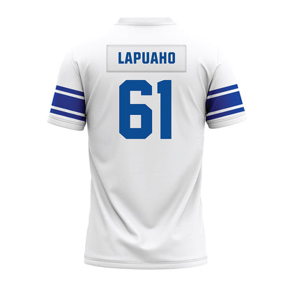 BYU - NCAA Football : Weylin Lapuaho - White Premium Football Jersey