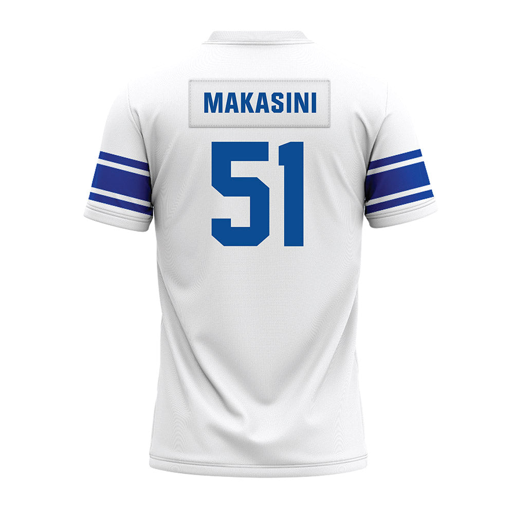 BYU - NCAA Football : Sonny Makasini - White Premium Football Jersey