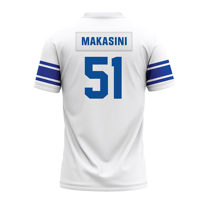 BYU - NCAA Football : Sonny Makasini - White Premium Football Jersey