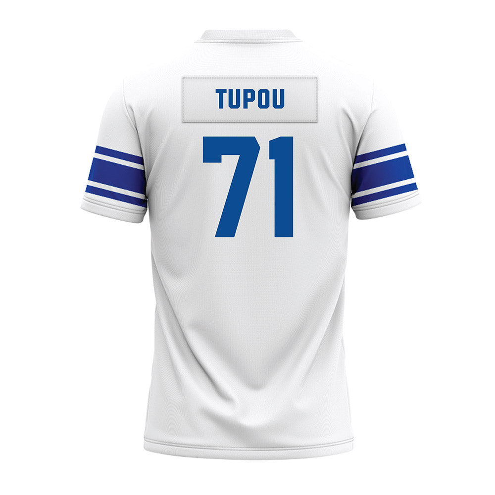 BYU - NCAA Football : Iki Tupou - White Premium Football Jersey