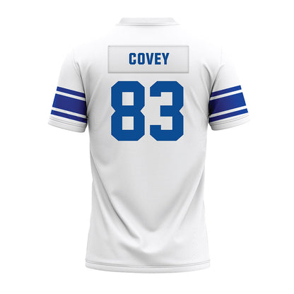 BYU - NCAA Football : Weston Covey - White Premium Football Jersey