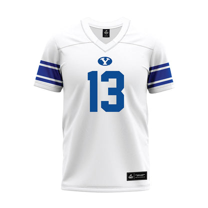 BYU - NCAA Football : Isaiah Bagnah - White Premium Football Jersey