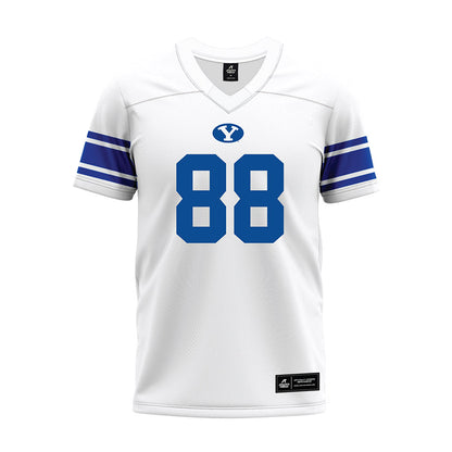 BYU - NCAA Football : Mataava Taase - White Premium Football Jersey