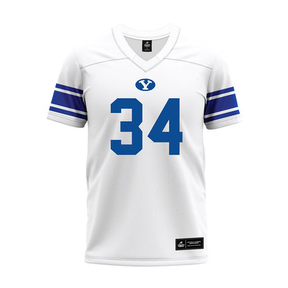 BYU - NCAA Football : Maika Kaufusi - White Premium Football Jersey