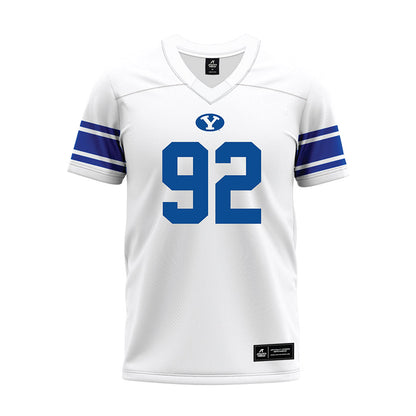 BYU - NCAA Football : Tyler Batty - White Premium Football Jersey