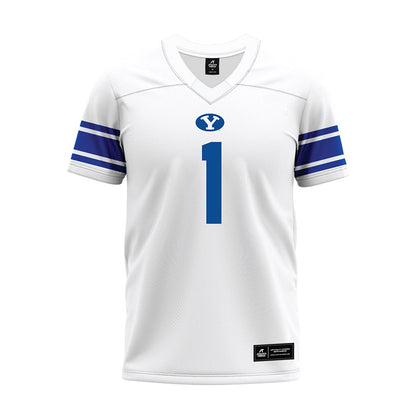 BYU - NCAA Football : Keanu Hill - White Premium Football Jersey