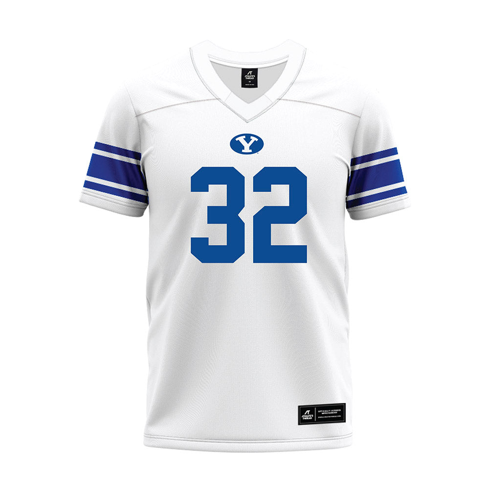 BYU - NCAA Football : Will Zundel - White Premium Football Jersey