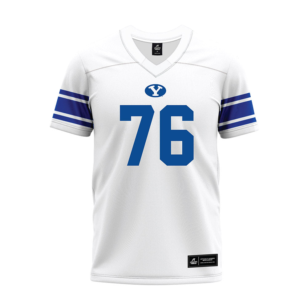 BYU - NCAA Football : Caleb Etienne - White Premium Football Jersey