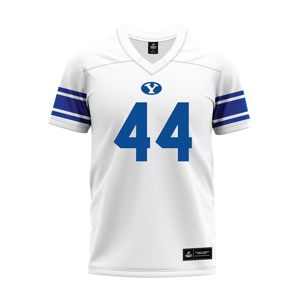 BYU - NCAA Football : Will Ferrin - White Premium Football Jersey