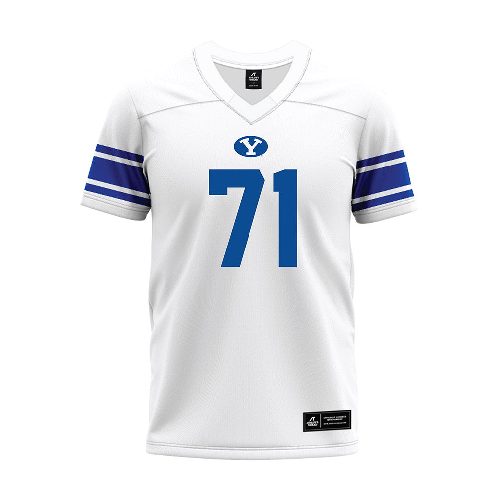 BYU - NCAA Football : Isaiah Jatta - White Premium Football Jersey-0