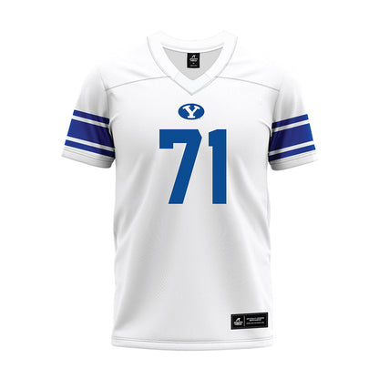 BYU - NCAA Football : Isaiah Jatta - White Premium Football Jersey-0