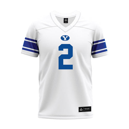 BYU - NCAA Football : Chase Roberts - White Premium Football Jersey