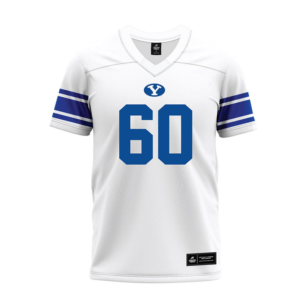 BYU - NCAA Football : Tyler Little - White Premium Football Jersey