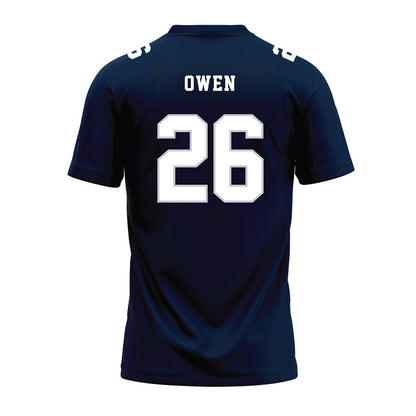 Samford - NCAA Football : Mitch Owen - Navy Premium Football Jersey