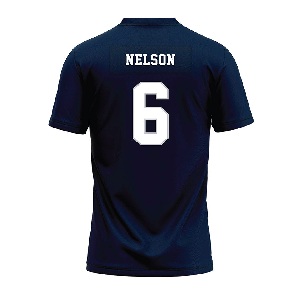 Samford - NCAA Football : Jalen Nelson - Navy Premium Football Jersey