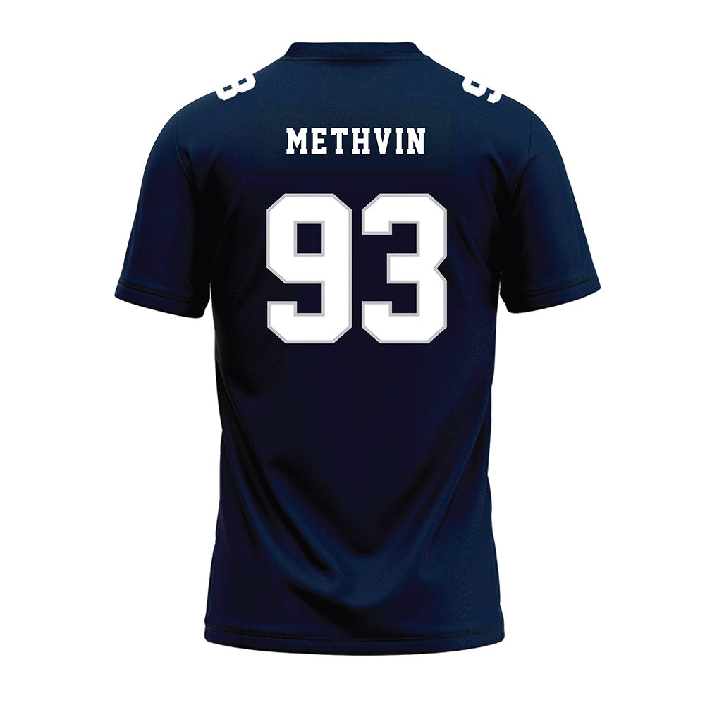 Samford - NCAA Football : JD Methvin - Navy Premium Football Jersey-1