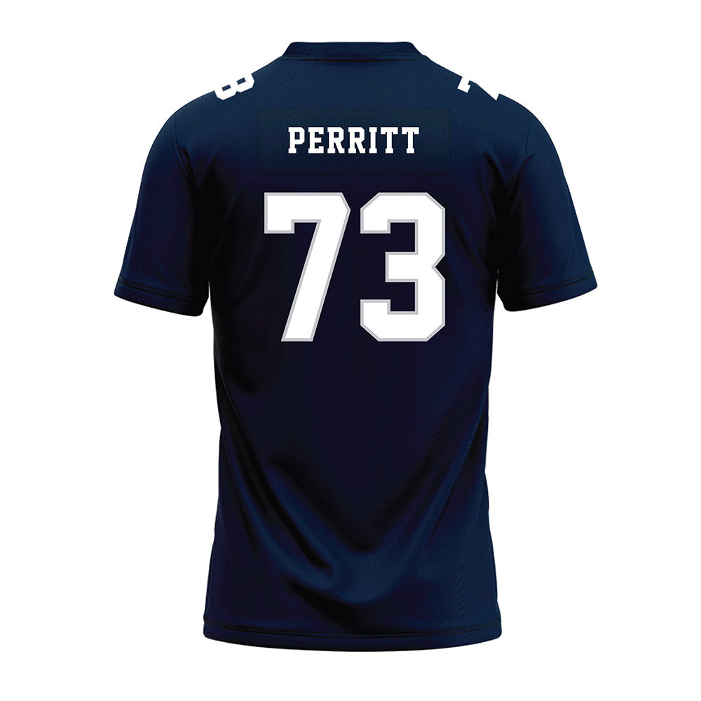 Samford - NCAA Football : Justin Perritt - Navy Premium Football Jersey-1