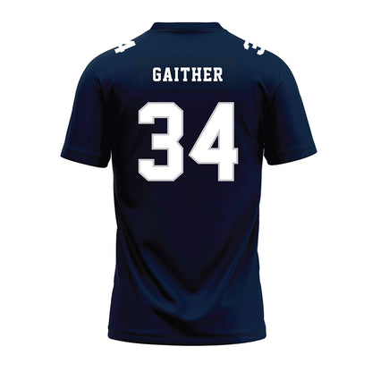 Samford - NCAA Football : Malik Gaither - Navy Premium Football Jersey