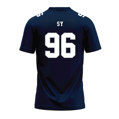 Samford - NCAA Football : Nazir Sy - Navy Premium Football Jersey