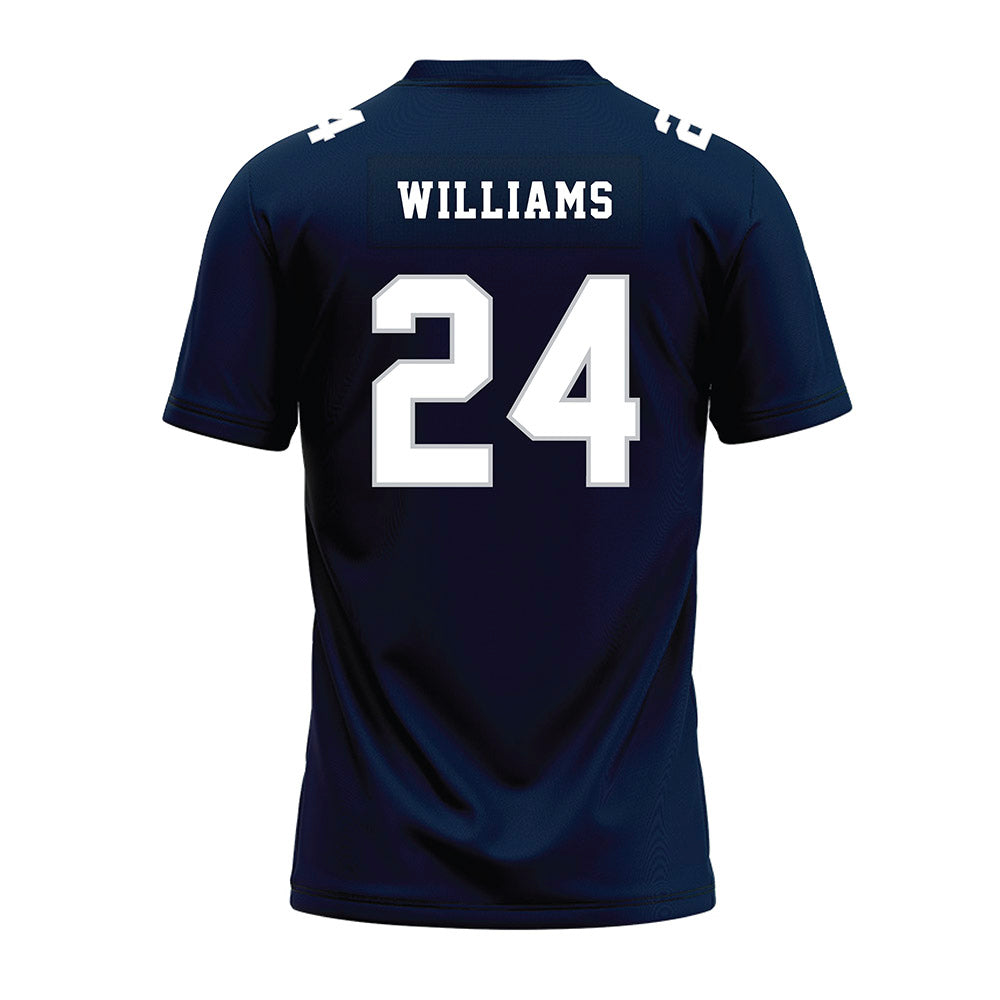 Samford - NCAA Football : Tristan Williams - Navy Premium Football Jersey-1
