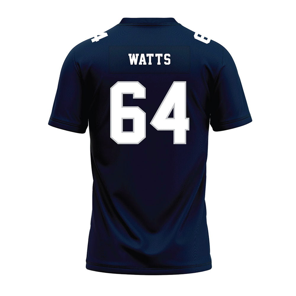 Samford - NCAA Football : Noah Watts - Navy Premium Football Jersey