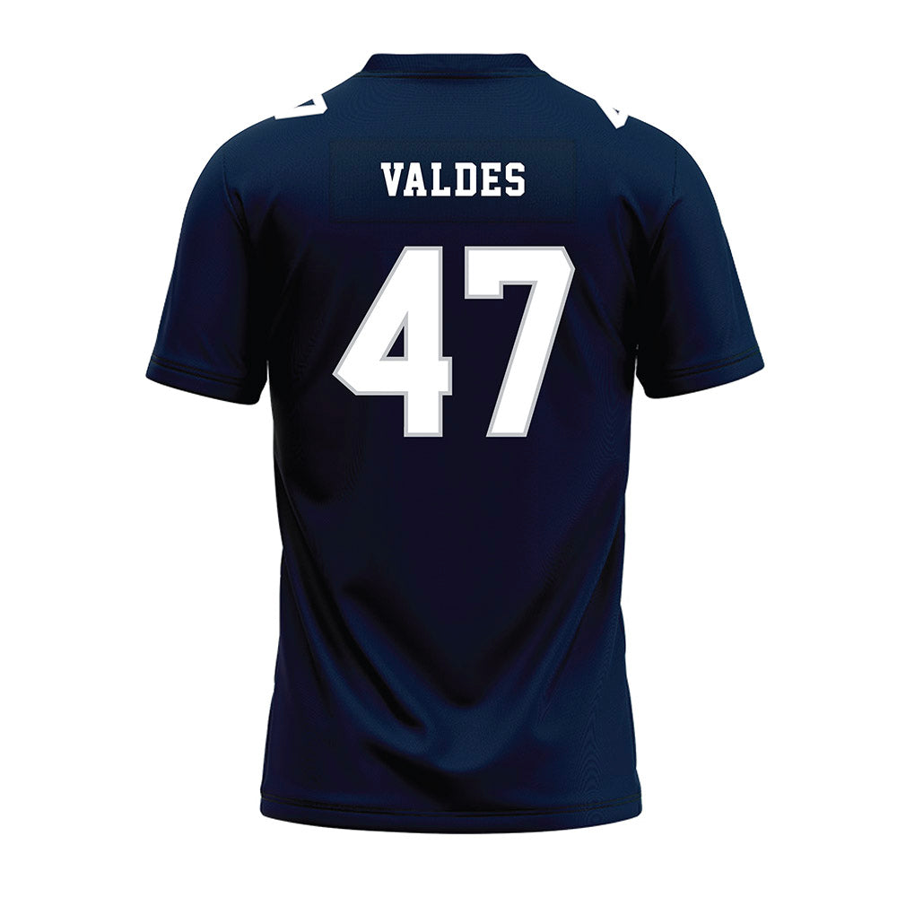 Samford - NCAA Football : Daniel Valdes - Navy Premium Football Jersey-1